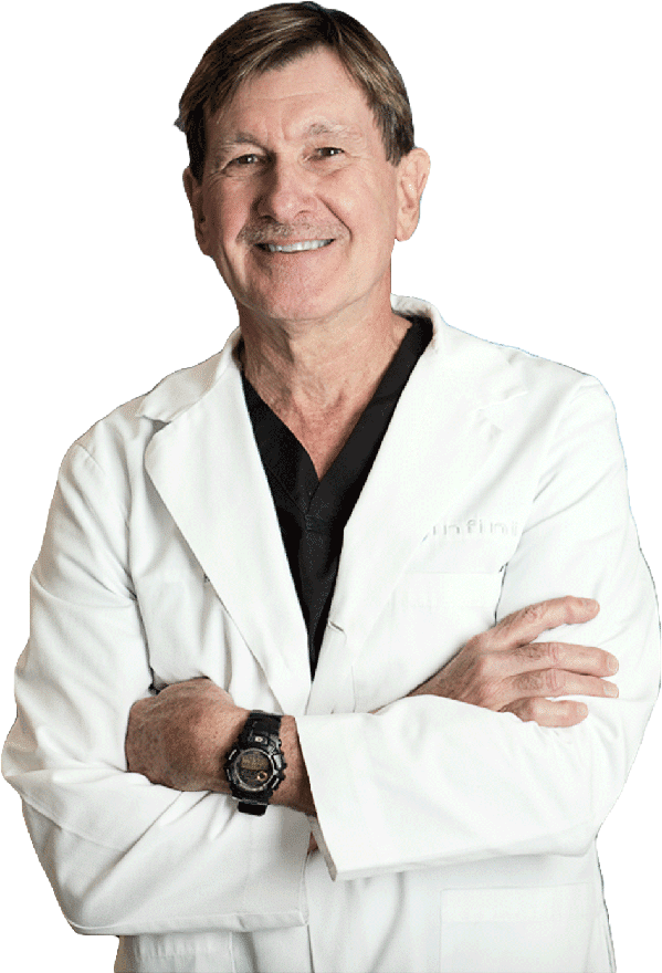 Dr Shuell - Infiniskin Cosmetic Surgeon - wearing white gown